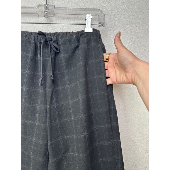 The Group Babaton Women’s Black Plaid Jogger Trousers US XS Drawstring - Picture 5 of 16